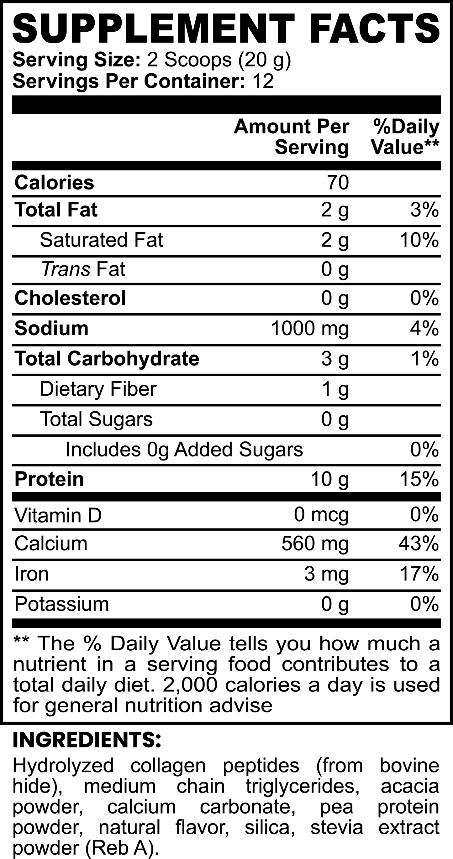 GLO Hyrdolized Collagen Creamer